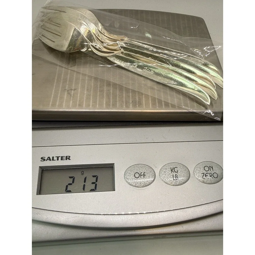 1847 Rogers Bros IS Flair Pattern Silverplate Salad Forks Set of 5 Vintage